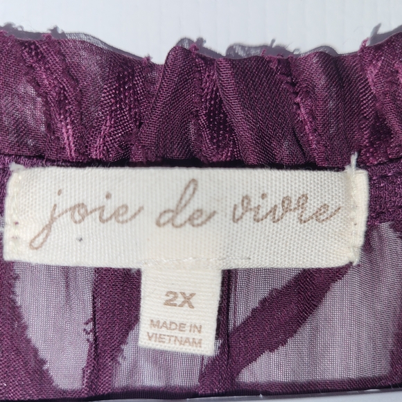 Joie De Vivre Tops - Joie de Vivre Women's Purple Blouse